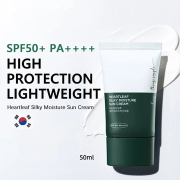 Anua Heartleaf Silky Moisture Sunscreen SPF50+++ Moisturizing Daily Facial Care Watery Sun Cream 50ml Korean Skincare Products