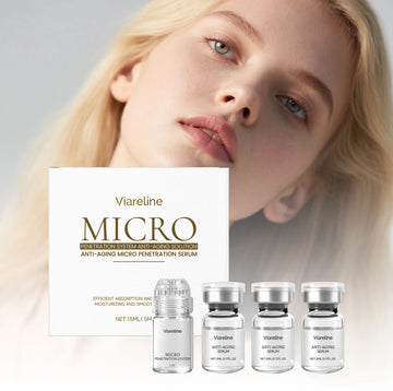 Collagen Anti-Wrinkle Essence Microneedle Roller 0.25mm Hydrating Firming Pore-Cleaning Smoothing Skin Skincare Set